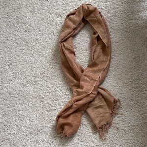 Brown Fringed Scarf